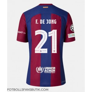 Barcelona Frenkie de Jong #21 Replika Hemmatröja Damer 2023-24 Kortärmad